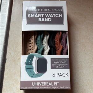 Floral Design Smart Watch Band 6-Pack - Universal Fit